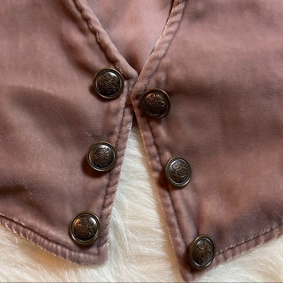 NWOT Free People Purple Velvet Vest Sz XS - Picture 3 of 6